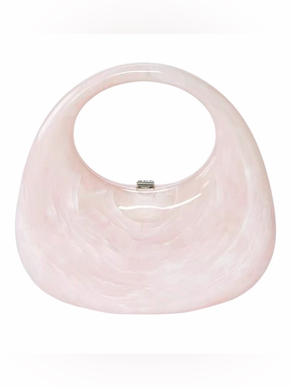A New Day - Crescent Marble Minaudiere Clutch - A New Day Pink Pink